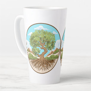 Caneca De Café Latte Panorama de Bolo