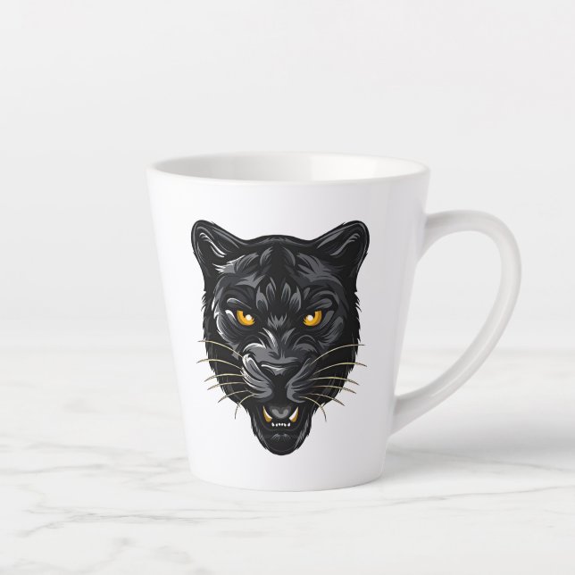 Caneca De Café Latte Pantera Negra (Direita)