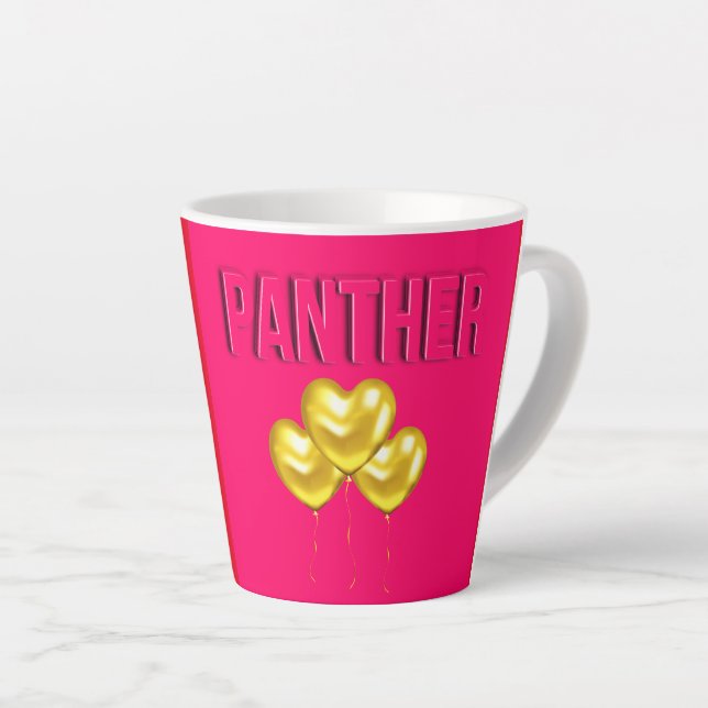 Caneca De Café Latte Pantera Rosa (Ângulo direito)
