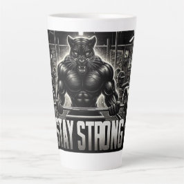 Caneca De Café Latte Panther Gym