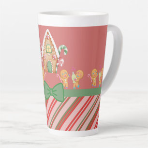 Caneca De Café Latte Pão-de-Natal Casa Chocolate Quente
