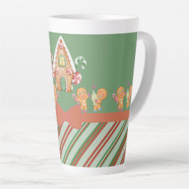 Caneca De Café Latte Pão de Natal Gengibre Casa Chocolate Quente Latão