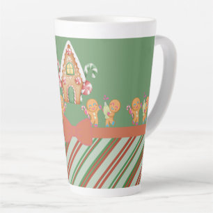 Caneca De Café Latte Pão de Natal Gengibre Casa Chocolate Quente Latão