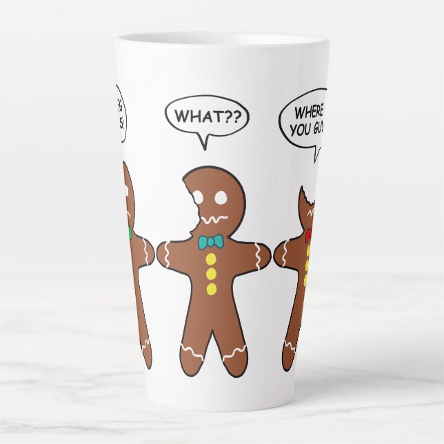 Caneca De Café Latte Pão De Pão Minha Perna Magoa Humor (Frente)