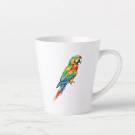 Caneca De Café Latte Papagaio