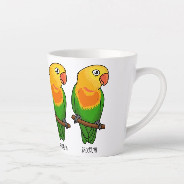 Caneca De Café Latte Papagaio-de-desenho (Direita)