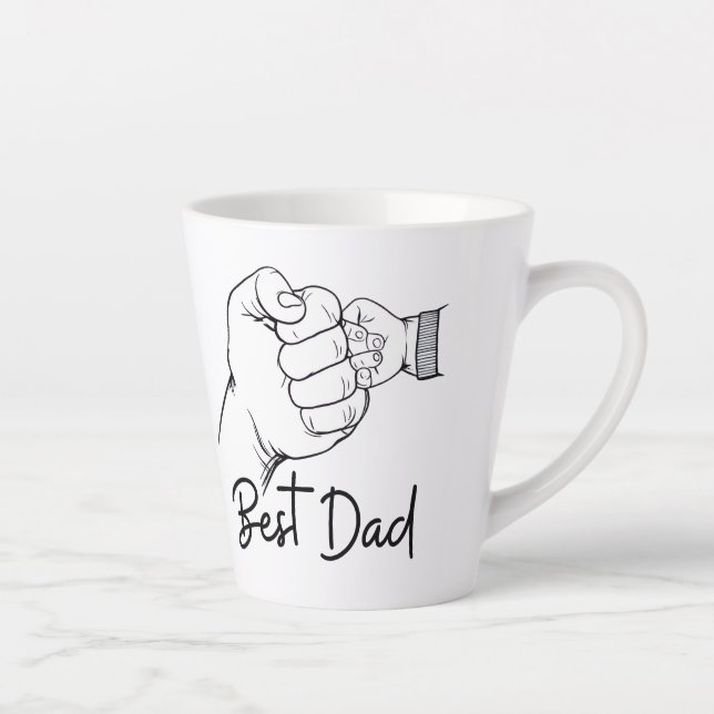 Caneca De Café Latte Papai Moderno Bonito Melhor (Direita)