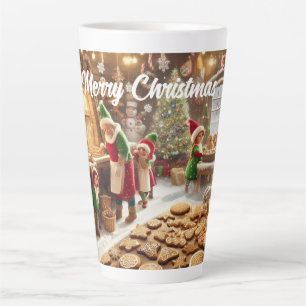 Caneca De Café Latte Papai noel Bakeshop