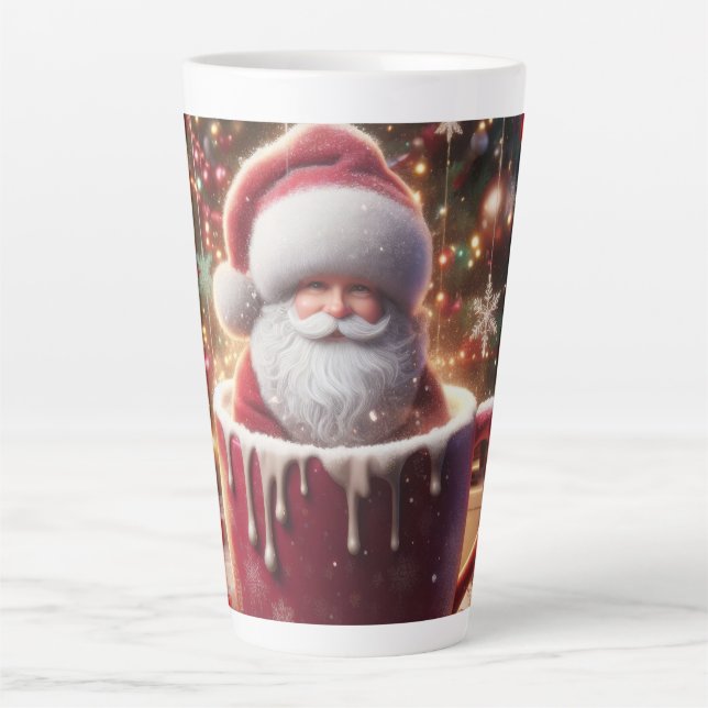 Caneca De Café Latte Papai noel Cozy Cup (Frente)