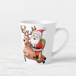 Caneca De Café Latte Papai Noel Felry Natal