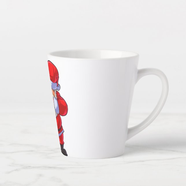 Caneca De Café Latte Papai noel Rock (Direita)