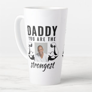 Caneca De Café Latte Papai você é a Foto do Pai Mais Forte e Divertido