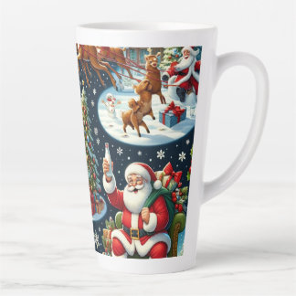 Caneca De Café Latte papais noeis de natal