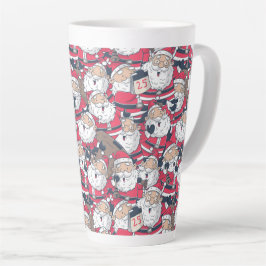 Caneca De Café Latte Papais noeis de Natal Latte Mug