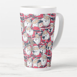 Caneca De Café Latte Papais noeis de Natal Latte Mug