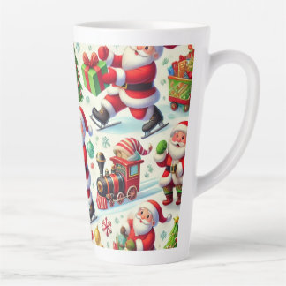 Caneca De Café Latte papais noeis de natal mais felizes