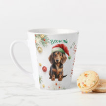 Papais noeis de Natal personalizáveis Mini Dachshu