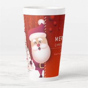 Caneca De Café Latte Papais noeis Feliz Natal e Feliz ano novo