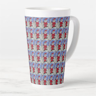 Caneca De Café Latte Papais noeis felizes