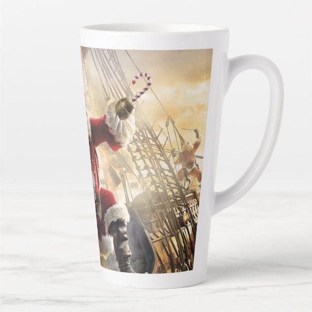 Caneca De Café Latte Papais noeis piratas (Direita)