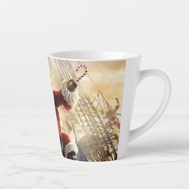 Caneca De Café Latte Papais noeis piratas (Direita)