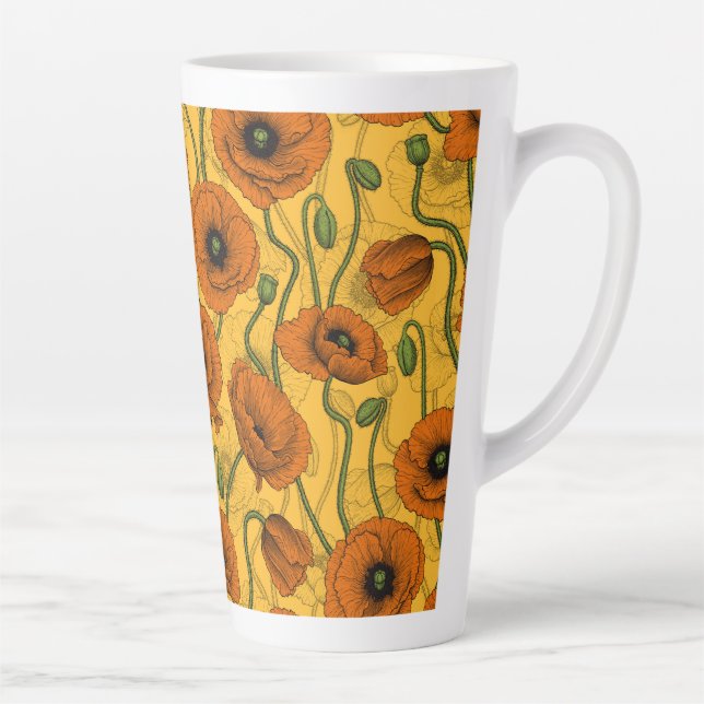 Caneca De Café Latte Papas Laranja (Direita)