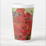 Caneca De Café Latte Papas vermelhos e margaridas por Vincent van Gogh<br><div class="desc">Ainda com vida: Poppies vermelhos e margaridas de Vincent van Gogh é um apos impressionismo de arte vintage que ainda vive pintura floral. Um belo buquê de flores vermelhas de papoila e flores margaridas brancas frescas do jardim em um vaso decorativo. Sobre o artista: Vincent Willem van Gogh (1853-1890) foi...</div>