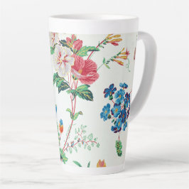 Caneca De Café Latte Papel de parede antigo floral França 1830