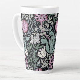 Caneca De Café Latte Papel de Parede Botânico Vitoriano Papoula William
