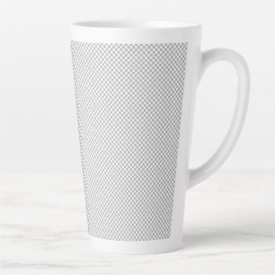 Caneca De Café Latte Papel de Presente Cinza com Padrão de Natal Modern
