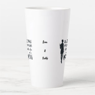Caneca De Café Latte Para amantes de café e cães: personalizável