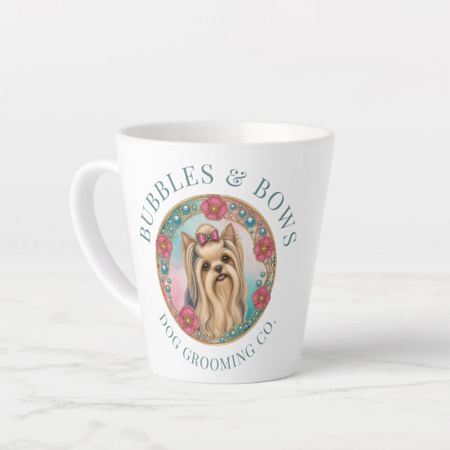 Caneca de Café Latte para Cabeleireiro de Yorkshir (Ângulo esquerdo)