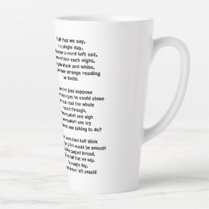 CANECA DE CAFÉ LATTE PARA SEMPRE, ESQUERDA NÃO DISSERADA