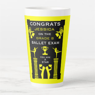 Caneca De Café Latte Parabéns de dança de balé