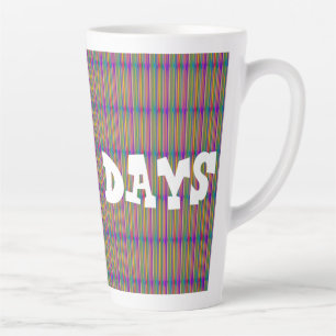 CANECA DE CAFÉ LATTE PARABÉNS FELIZES DIAS NA ARTE ESTRIPADA