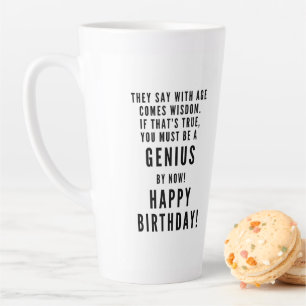 Caneca De Café Latte Parabéns GENIUS sarcasmo engraçado