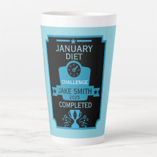 Caneca De Café Latte Parabéns pela perda de peso em Janeiro