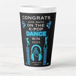 Caneca De Café Latte Parabéns vencedores da competição de dança do K-Po