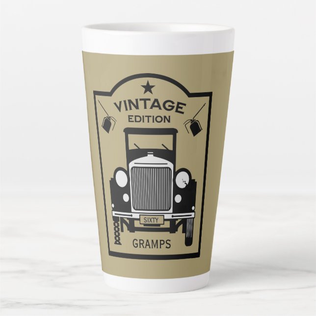 Caneca De Café Latte Paraíso Engraçado Sobre A Colina (Frente)