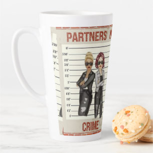 Caneca De Café Latte Parceiros no Crime - BFF