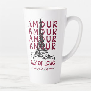 Caneca De Café Latte Paris Cidade do Amor – Torre Eiffel