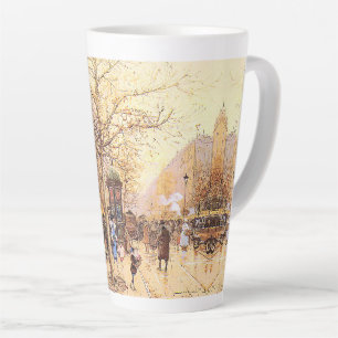 Caneca De Café Latte Paris França Street Scene Europe Latte Mug