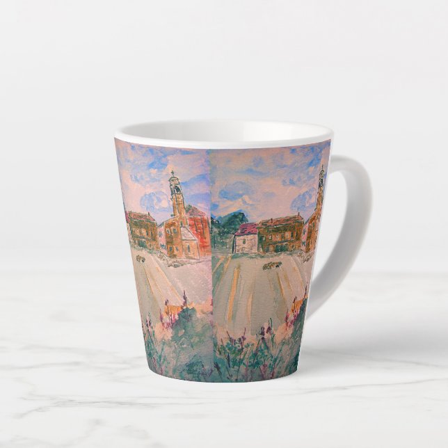 Caneca De Café Latte Parma Itália (Ângulo direito)