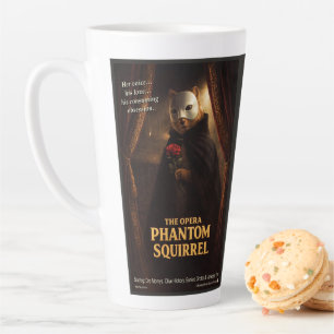 Caneca De Café Latte Paródia de Esquilo Fantasma da Ópera