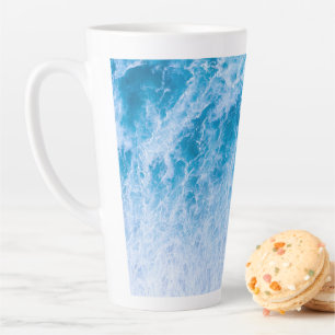 Caneca De Café Latte Passagem das Ondas do Oceano