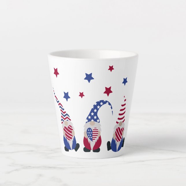 Caneca De Café Latte Passando o Tempo Com Meus Gnomos (Frente)