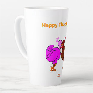 Caneca De Café Latte Passão de Ação de Graças Grande Lata