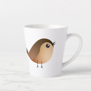 Caneca De Café Latte Passarinho Fofo Desenho Animado