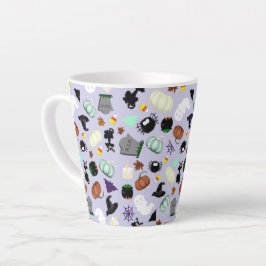 Caneca De Café Latte Pastel Halloween
