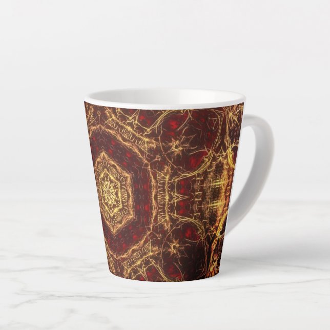 Caneca De Café Latte Pastilha Latte de Rug Oriental (Ângulo direito)